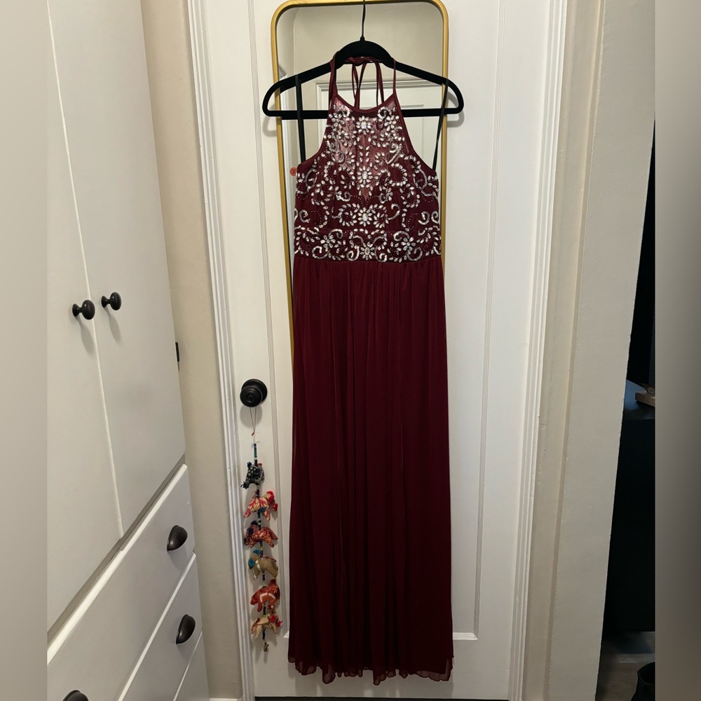 Maroon formal dress